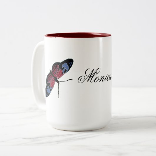 Tasse 2 Couleurs Papillon (Devant gauche)