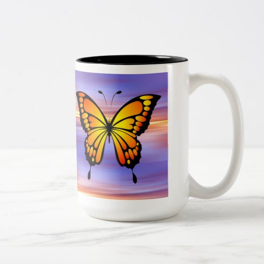 Tasse 2 Couleurs Papillon (Droit)