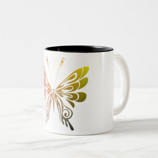 Tasse 2 Couleurs Papillon (Devant droit)