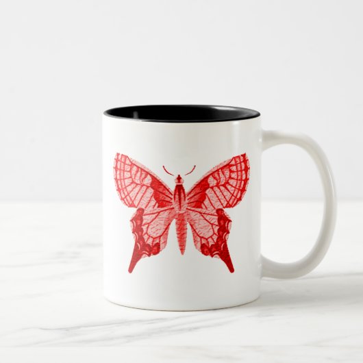 TASSE 2 COULEURS PAPILLON. (Droit)