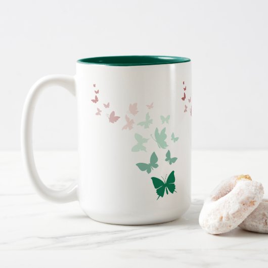 Tasse 2 Couleurs Papillon (Avec donut)