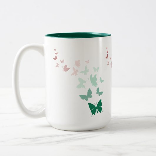 Tasse 2 Couleurs Papillon (Gauche)