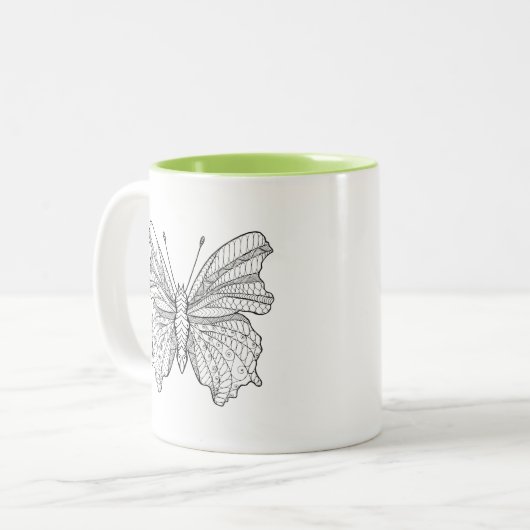 Tasse 2 Couleurs Papillon 3 de style (Devant gauche)