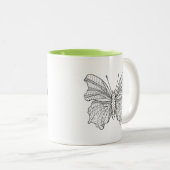 Tasse 2 Couleurs Papillon 3 de style (Devant droit)