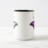 Tasse 2 Couleurs Papillon à queue noire non binaire (Centre)