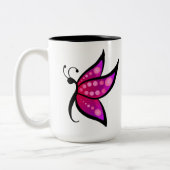 Tasse 2 Couleurs Papillon Abstrait (Gauche)