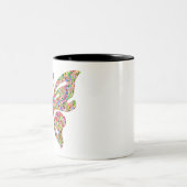 Tasse 2 Couleurs Papillon Abstrait 2 (Centre)