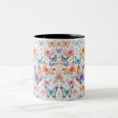 Tasse 2 Couleurs papillon, Aquarelle, couleurs pastel (Centre)