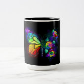 Tasse 2 Couleurs Papillon arc-en-ciel (Centre)