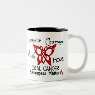 Tasse 2 Couleurs Papillon celtique 3 de Cancer oral