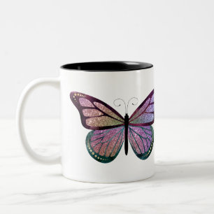 Tasse 2 Couleurs papillon de parties scintillant