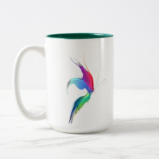 Tasse 2 Couleurs Papillon de peinture Abstrait (Gauche)