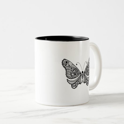 Tasse 2 Couleurs Papillon de style (Devant droit)