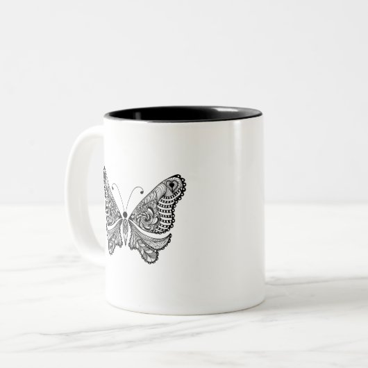 Tasse 2 Couleurs Papillon de style (Devant gauche)