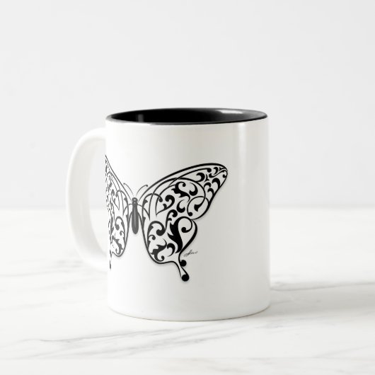 Tasse 2 Couleurs Papillon_Design (Devant gauche)