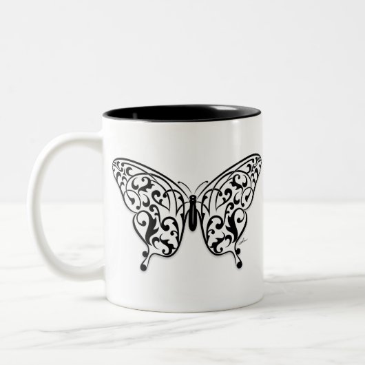 Tasse 2 Couleurs Papillon_Design (Gauche)