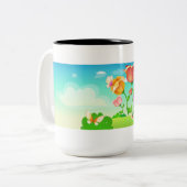 Tasse 2 Couleurs Papillon du jardin de Tulip (Devant gauche)