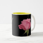Tasse 2 Couleurs Papillon et Rose (Devant droit)