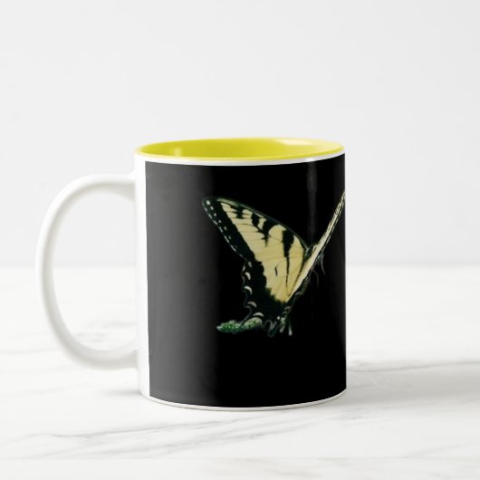 Tasse 2 Couleurs Papillon et Rose (Gauche)