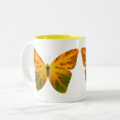 Tasse 2 Couleurs Papillon feuille Aspen 1 (Devant gauche)