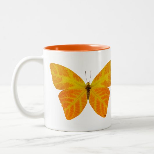 Tasse 2 Couleurs Papillon feuille Aspen 3 (Gauche)