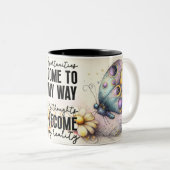 Tasse 2 Couleurs Papillon Inspirant Wrap (Devant droit)