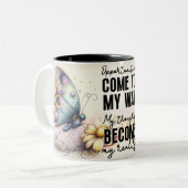Tasse 2 Couleurs Papillon Inspirant Wrap (Devant gauche)