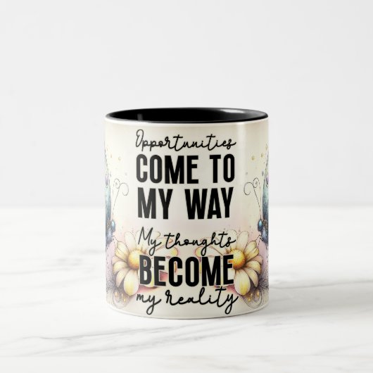 Tasse 2 Couleurs Papillon Inspirant Wrap (Centre)