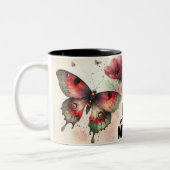 Tasse 2 Couleurs Papillon Inspirant Wrap (Gauche)