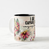 Tasse 2 Couleurs Papillon Inspirant Wrap (Devant gauche)