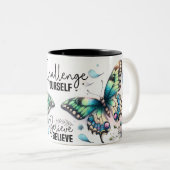 Tasse 2 Couleurs Papillon Inspirant Wrap (Devant droit)