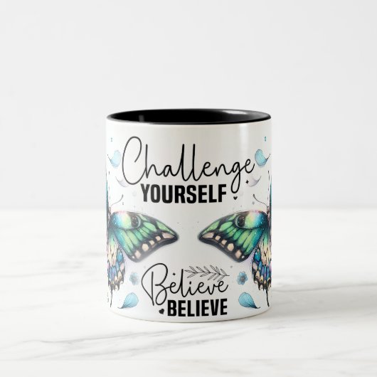 Tasse 2 Couleurs Papillon Inspirant Wrap (Centre)