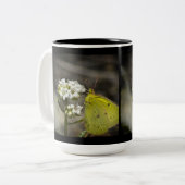 Tasse 2 Couleurs Papillon jaune (Devant gauche)