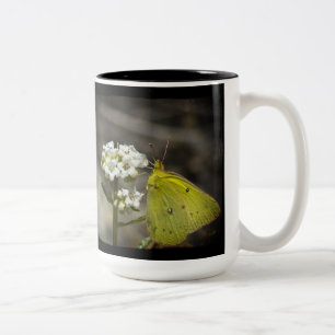 Tasse 2 Couleurs Papillon jaune