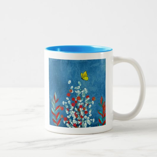 Tasse 2 Couleurs Papillon Jaune (Droit)