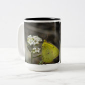 Tasse 2 Couleurs Papillon jaune (Devant gauche)