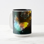 Tasse 2 Couleurs Papillon lumineux et papillons de nuit (Devant gauche)