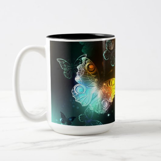Tasse 2 Couleurs Papillon lumineux et papillons de nuit (Gauche)