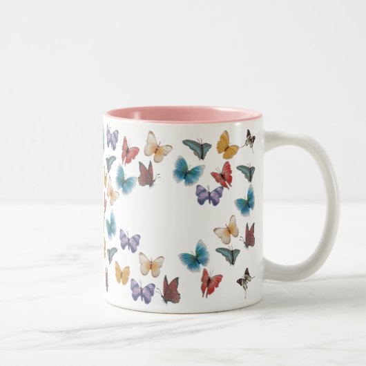 Tasse 2 Couleurs Papillon-Modèle (Droit)