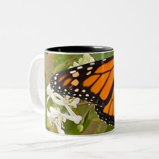 Tasse 2 Couleurs Papillon monarque (Devant gauche)