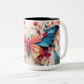 Tasse 2 Couleurs Papillon mou (Devant droit)