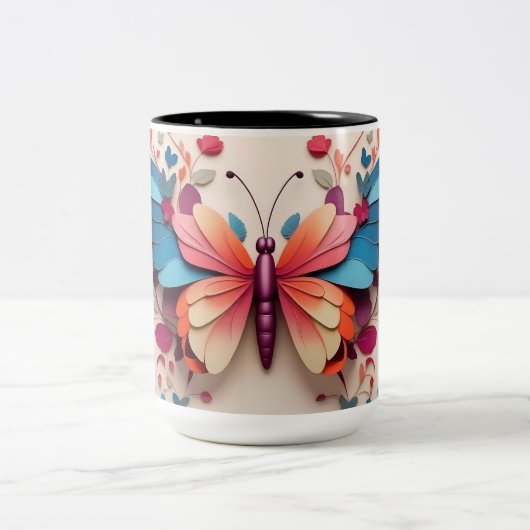 Tasse 2 Couleurs Papillon mou (Centre)