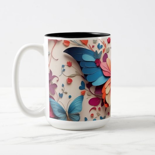 Tasse 2 Couleurs Papillon mou (Gauche)