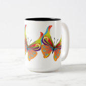 Tasse 2 Couleurs Papillon peint (Devant droit)