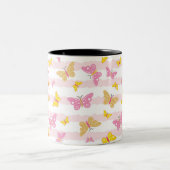 Tasse 2 Couleurs Papillon rose et or (Centre)