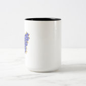 Tasse 2 Couleurs Papillon Saphir Fleur (Centre)