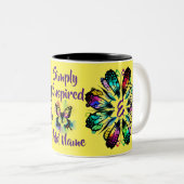 Tasse 2 Couleurs Papillon simple empilé personnalisable (Devant droit)