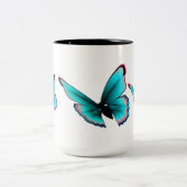 Tasse 2 Couleurs Papillon turquoise (Centre)