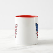 Tasse 2 Couleurs Papillon USA - Numéro de drapeau 62614 (Centre)