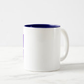 Tasse 2 Couleurs Papillon Violet et Bleu (Devant droit)